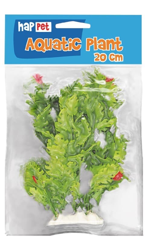 a plastic bag of green plants