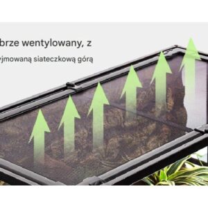 Reptizoo Terrarium rozkładane 3w1 40,6x40,6x76,2 cm