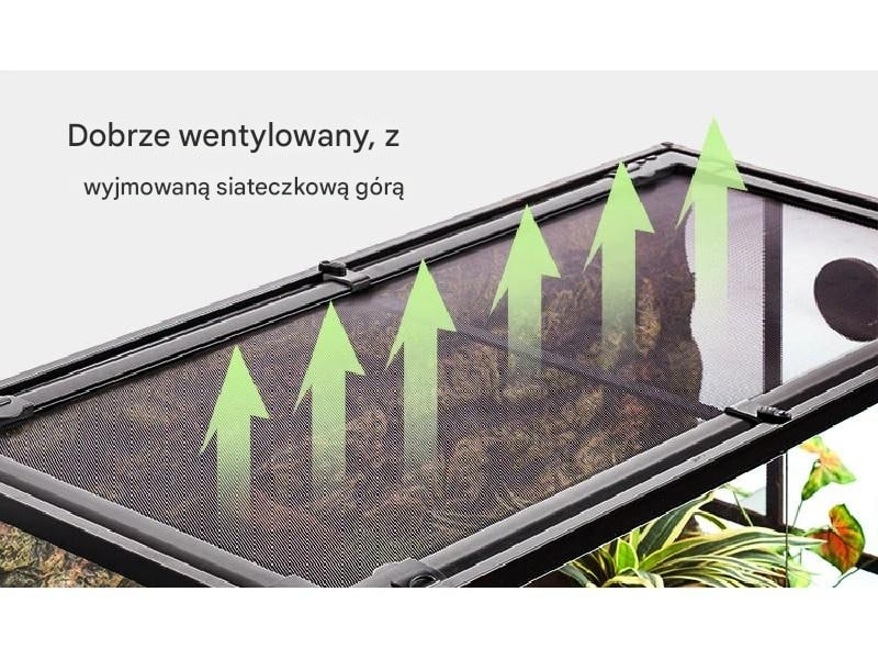 Reptizoo Terrarium rozkładane 3w1 40,6x40,6x76,2 cm