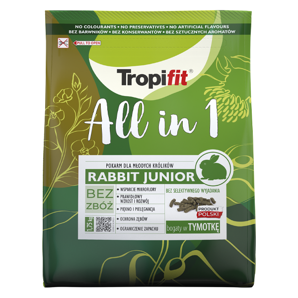 Tropifit All in 1 Rabbit Junior – karma dla młodych królików 1,75