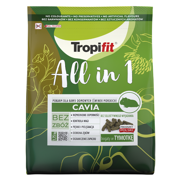 Tropifit All in 1 Cavia bezzbożowa karma dla kawii domowej 500g