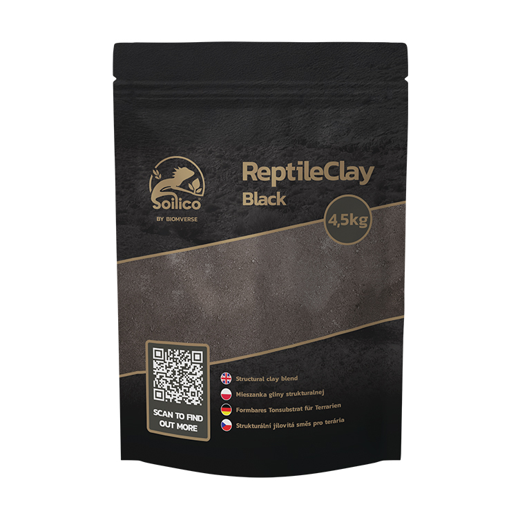 Soilico ReptileClay glina strukturalna kolor czarny 4,5kg