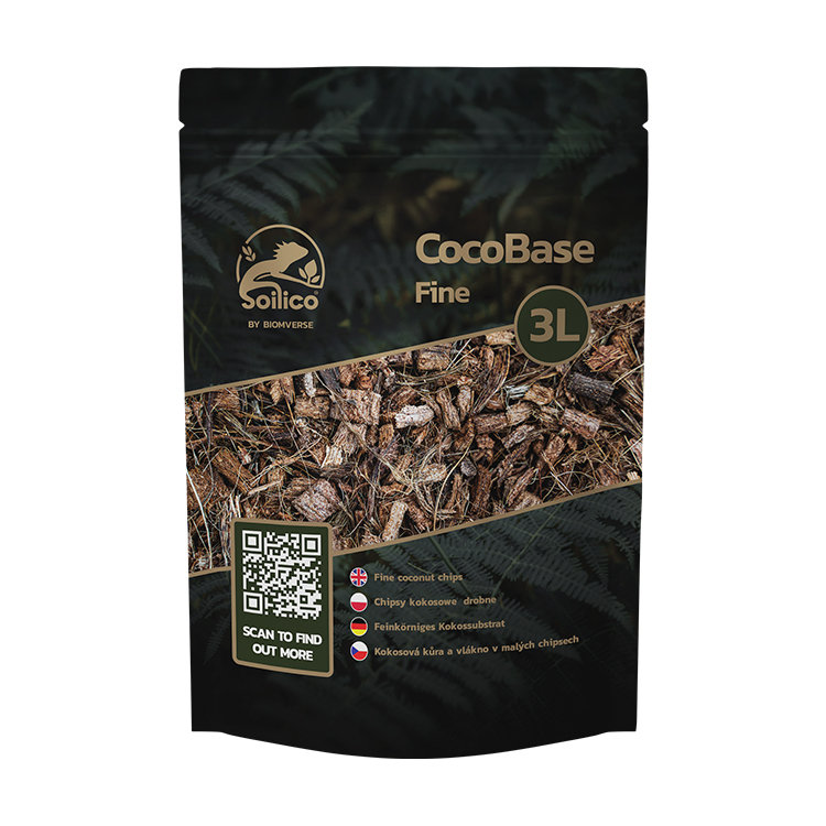Soilico CocoBase FINE 3l chipsy kokosowe do terrariów