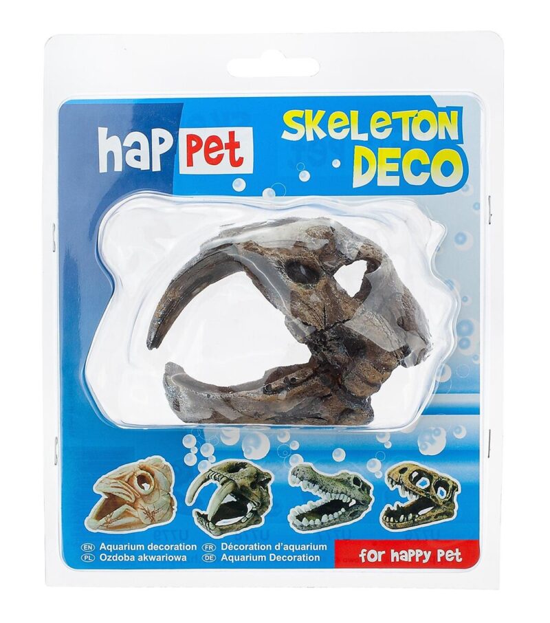 Dekoracja Ozdoby akwariowe - czaszka z kłami Happet