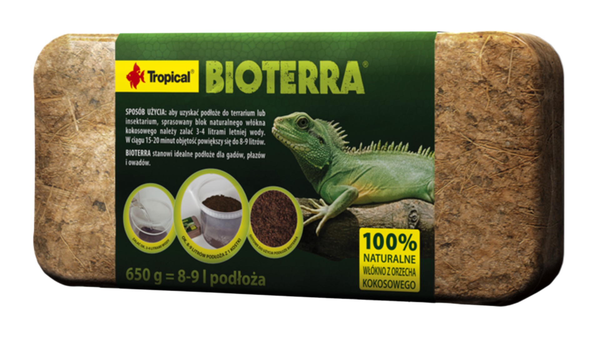 5286da89898686c19cbd699481b470b8 Podloże kokosowe brykiet Bioterra Tropical 8-9l - obrazek 1