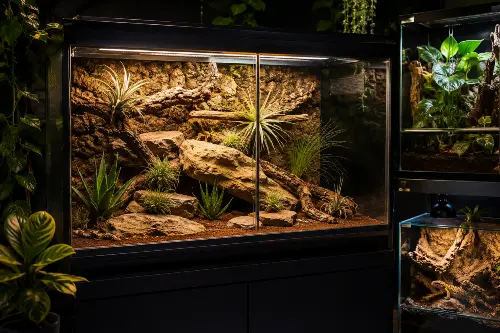 terrarium pustynne wyposażone 